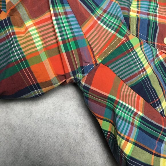 Polo RL Mens Plaid Swim Trunk Shorts size Large Red Green Mesh Inner Briefs - Picture 10 of 15